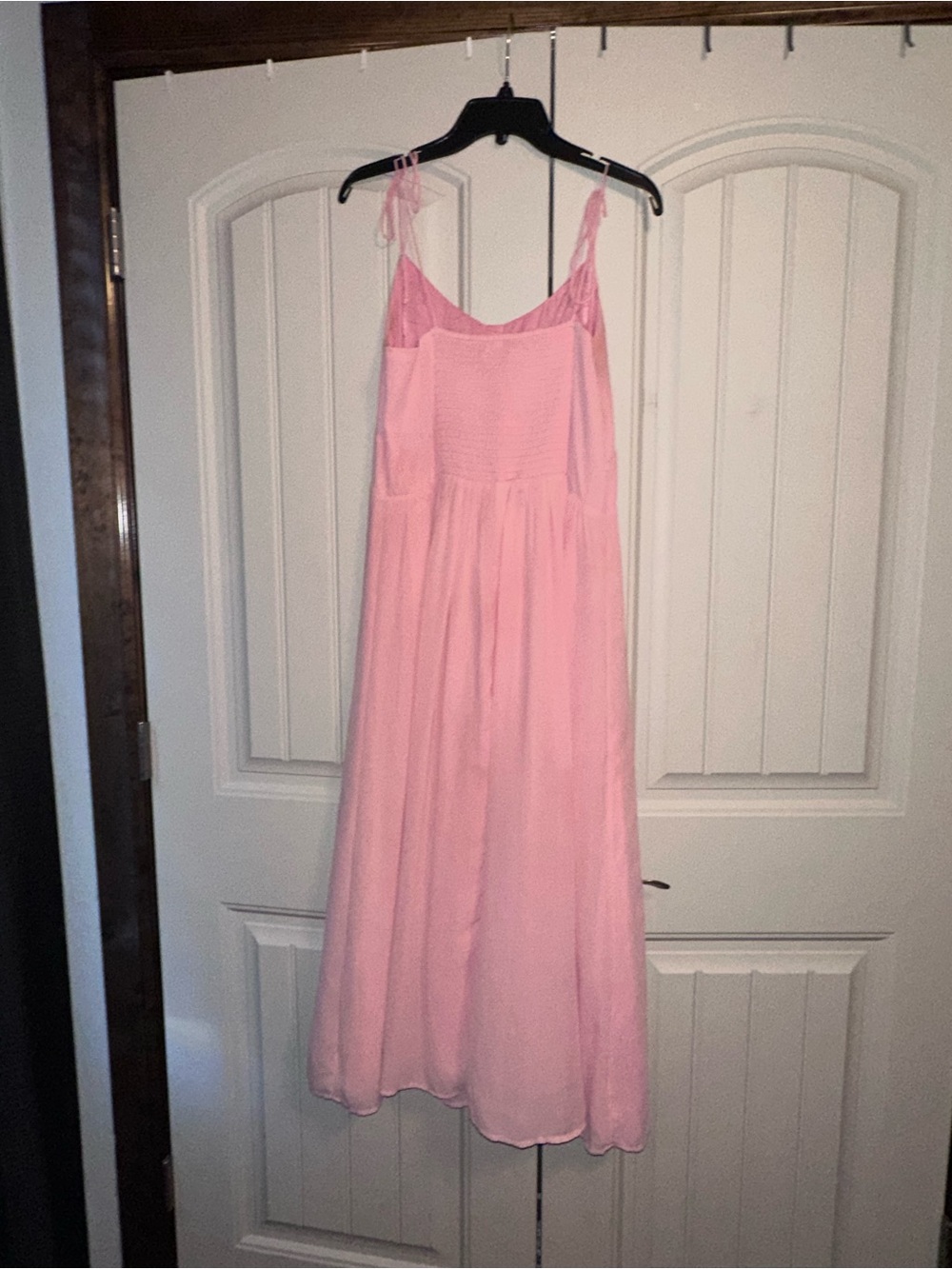 Abercrombie & Fitch Blush Pink Button-Front Midi Dress - Picture 3 of 5